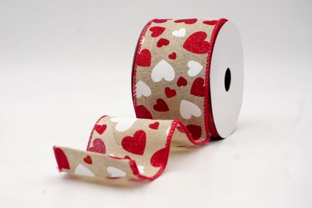 Cinta de Alambre con Diseño de Corazón Brillante Caqui_KW0041GC-13-7