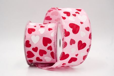 Cinta de Alambre con Diseño de Corazón Brillante Rosa_KW0041GC-5-5