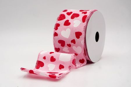 Cinta de Alambre con Diseño de Corazón Brillante Rosa_KW0041GC-5-5