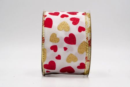 Cinta de Alambre con Diseño de Corazón Brillante Blanca_KW0043G-1