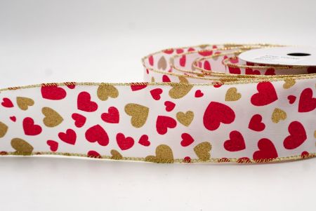 Cinta de Alambre con Diseño de Corazón Brillante Blanca_KW0043G-1