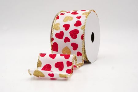 Cinta de Alambre con Diseño de Corazón Brillante Blanca_KW0043G-1