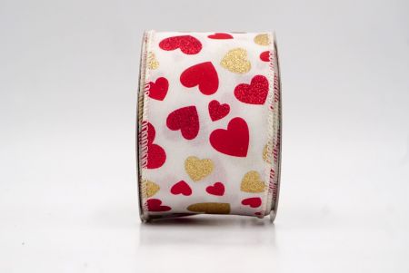 Cinta de Alambre con Diseño de Corazón Brillante Crema_KW0043GC-2-2