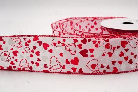 Cinta de Alambre con Patrón de Corazón con Puntos y Sólido_CW0046GC-7-7