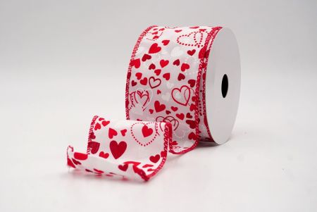 Cinta de Alambre con Patrón de Corazón con Puntos y Sólido_CW0046GC-7-7