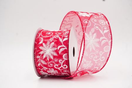 Cinta de alambre floral de lujo en rojo y dorado con purpurina_KW0049GC-7-7