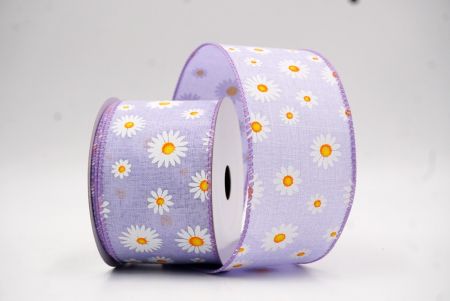 Cinta de alambre floral con margaritas moradas de primavera_KW0051GC-11-11