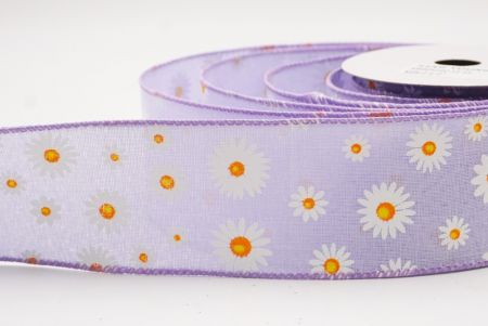 Cinta de alambre floral con margaritas moradas de primavera_KW0051GC-11-11