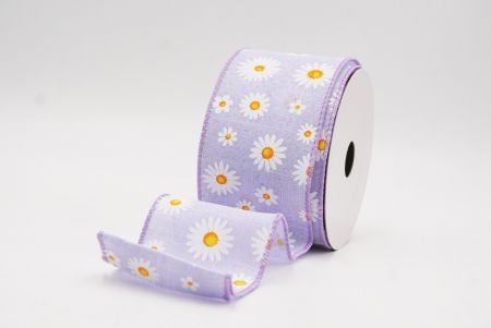 Cinta de alambre floral con margaritas moradas de primavera_KW0051GC-11-11