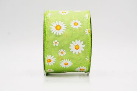 Cinta de alambre floral de margarita en floración de primavera verde manzana_KW0051GC-15-190