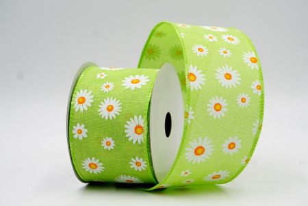 Cinta de alambre floral de margarita en floración de primavera verde manzana_KW0051GC-15-190