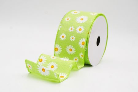 Cinta de alambre floral de margarita en floración de primavera verde manzana_KW0051GC-15-190