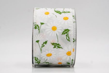 Cinta de alambre de primavera de campo de margaritas silvestres blancas_KW0052GC-1-1