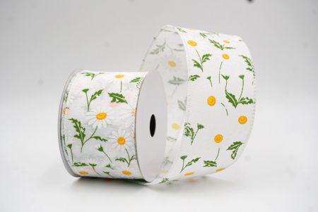 Cinta de alambre de primavera de campo de margaritas silvestres blancas_KW0052GC-1-1