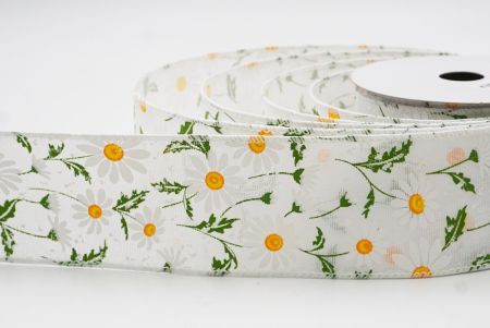 Cinta de alambre de primavera de campo de margaritas silvestres blancas_KW0052GC-1-1