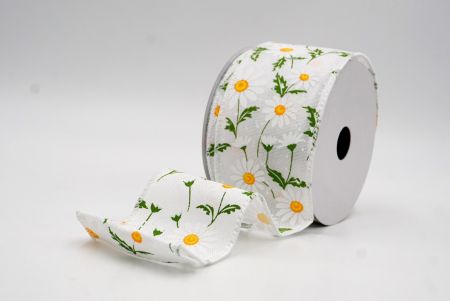 Cinta de alambre de primavera de campo de margaritas silvestres blancas_KW0052GC-1-1