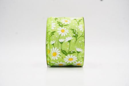 Cinta de Alambre de Campo de Margarita Silvestre Verde Manzana de Primavera_KW0052GC-15-190