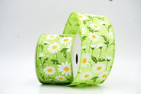 Cinta de Alambre de Campo de Margarita Silvestre Verde Manzana de Primavera_KW0052GC-15-190