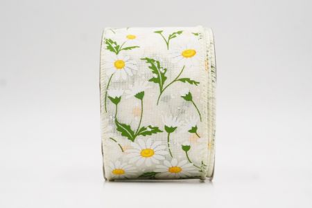 Cinta de alambre de primavera de campo de margaritas silvestres crema_KW0052GC-2-2