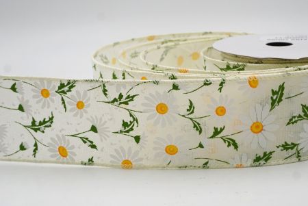 Cinta de alambre de primavera de campo de margaritas silvestres crema_KW0052GC-2-2
