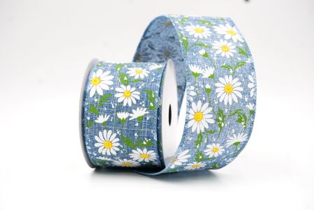 Cinta de alambre de primavera de campo de margaritas silvestres de mezclilla_KW0052GC-4-226