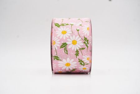 Cinta de alambre de primavera de campo de margaritas silvestres rosas_KW0052GC-5-5