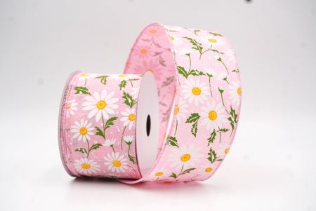 Cinta de alambre de primavera de campo de margaritas silvestres rosas_KW0052GC-5-5