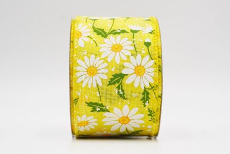 Cinta de alambre de primavera de campo de margaritas silvestres amarillas_KW0052GC-6-6