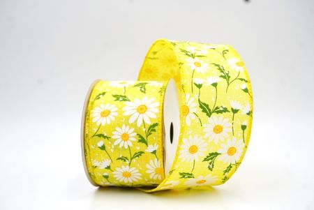 Cinta de alambre de primavera de campo de margaritas silvestres amarillas_KW0052GC-6-6