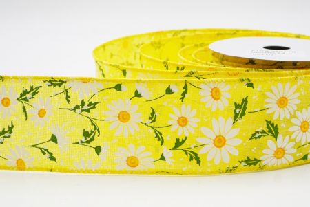 Cinta de alambre de primavera de campo de margaritas silvestres amarillas_KW0052GC-6-6