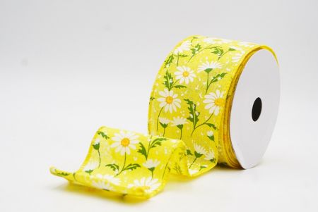 Cinta de alambre de primavera de campo de margaritas silvestres amarillas_KW0052GC-6-6