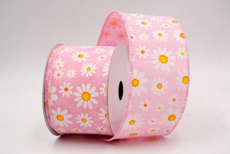 Ροζ_Καλοκαιρινή Μαργαρίτα Λουλουδάτη Κορδέλα_KW0060GC-5-5