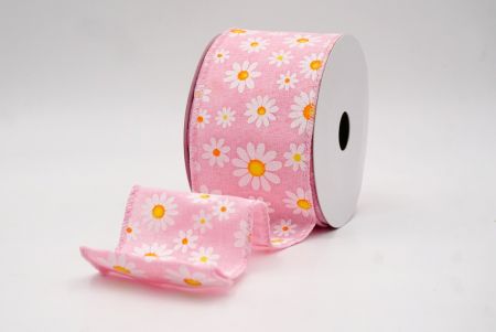 Ροζ_Καλοκαιρινή Μαργαρίτα Λουλουδάτη Κορδέλα_KW0060GC-5-5