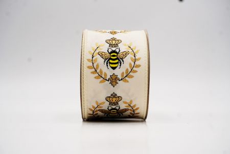 Κρέμα Μέλισσα & Λουλουδάτος Κήπος Άνοιξης Σατέν Κορδέλα_KW0071GC-2-2