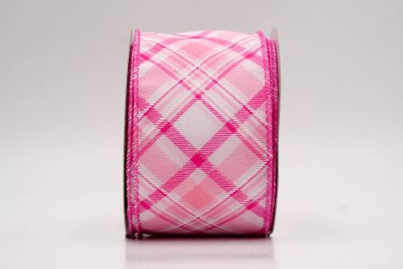 Ροζ_Γιορτινή Λαμπερή Ταρτάν Κορδέλα_KW0073GC-5-218