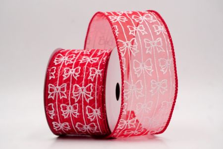 Κόκκινη Διαφανής_Γκλίτερ Λωρίδα Σατέν Κορδέλα_KW0084GC-7-7