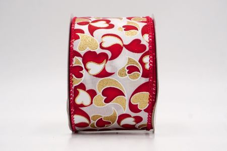 Λευκή/Κόκκινη_Γκλίτερ Καρδιά Στροφή με Σχοινί_KW0090GC-1G-7