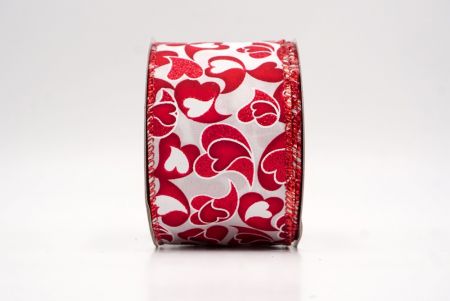 Λευκή/Κόκκινη_Γκλίτερ Καρδιά Στροφή με Σχοινί_KW0090GR-1R