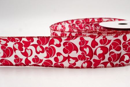 Λευκή/Κόκκινη_Γκλίτερ Καρδιά Στροφή με Σχοινί_KW0090GR-1R