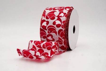 Λευκή/Κόκκινη_Γκλίτερ Καρδιά Στροφή με Σχοινί_KW0090GR-1R