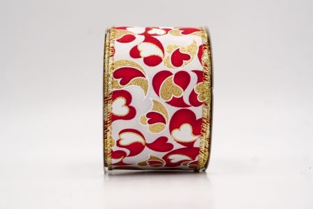 Λευκή Χρυσή_Γκλίτερ Καρδιά Στροφή με Σχοινί_KW0091G-1G