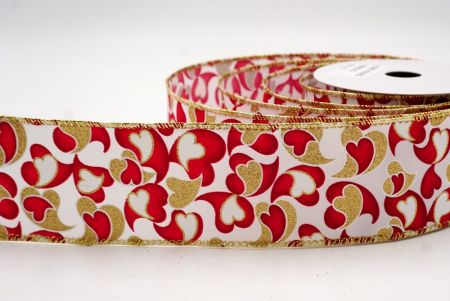 Λευκή Χρυσή_Γκλίτερ Καρδιά Στροφή με Σχοινί_KW0091G-1G