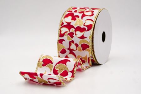 Λευκή Χρυσή_Γκλίτερ Καρδιά Στροφή με Σχοινί_KW0091G-1G