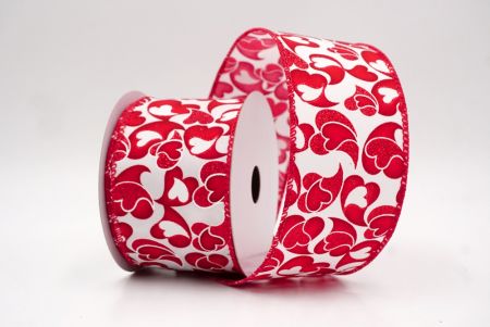 Λευκή Κόκκινη_Γκλίτερ Καρδιά Στροφή με Σχοινί_KW0091GC-1R-7