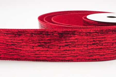 Nastro Metallico Rustico in Legno Rosso con Filo_KW0243GC-7-7
