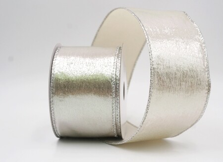 Nastro Metallico Classico Crema Solido con Filo_KW0244G-2.JPG