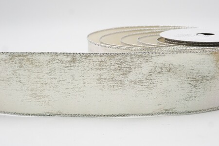 Nastro Metallico Classico Crema Solido con Filo_KW0244G-2.JPG