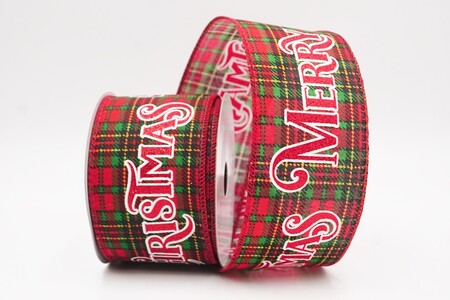 Nastro a Quadri Tartan Rosso Buon Natale_KW0245GC-7-7