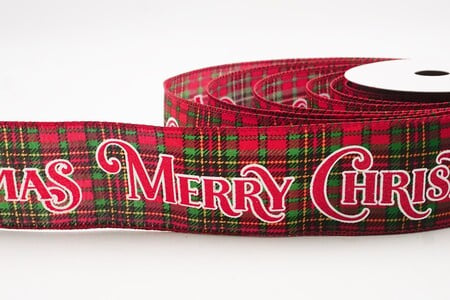 Nastro a Quadri Tartan Rosso Buon Natale_KW0245GC-7-7