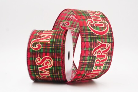 Nastro a Quadri Tartan Rosso _Rosso Buon Natale_KW0246GC-7-7